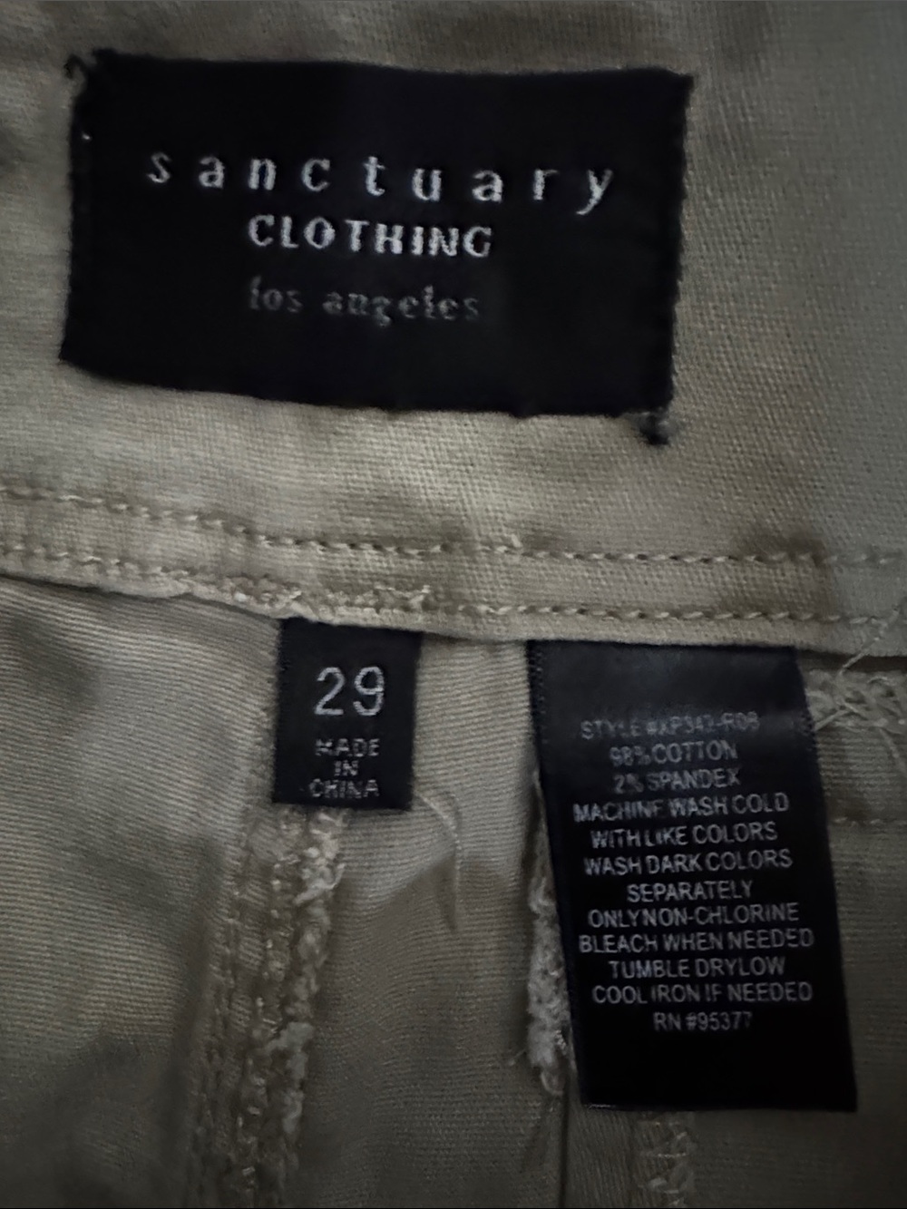 Sanctuary Clothing Utility Wide Leg Pants | Khaki Beige | Size 29 - Picture 6 of 7